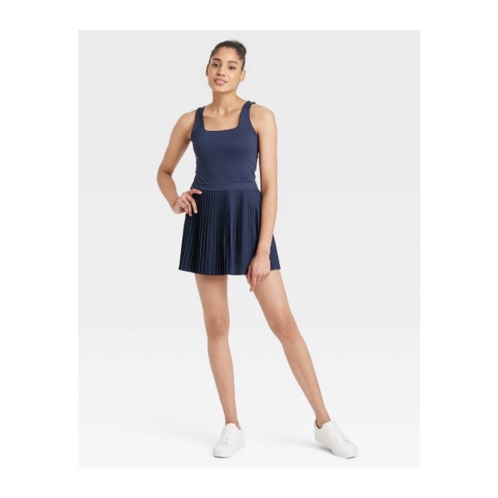 All in Motion Pleated Active Dress (Navy Blue - Extra Small)